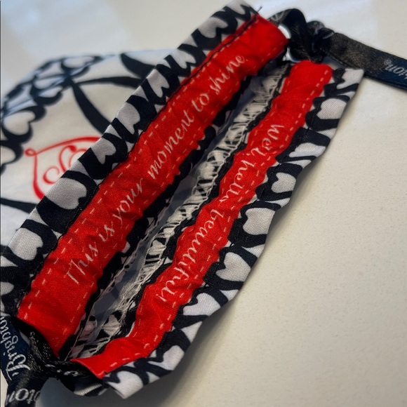 Brighton Red Love Beat Heart Leather Business Card Holder with Drawstring Bag. - Picture 8 of 8